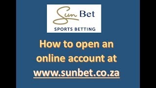 How to open an account at SunBet [upl. by Annam]