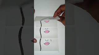 Paper folding drawing tear of a girlshotsviral Shots [upl. by Ybok]