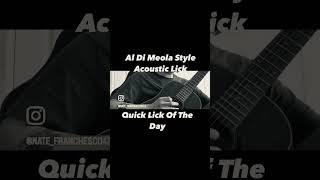 Quick Lick Of The DayAcousticSpanishFlamencoAl Di Meola Style Lick [upl. by Imotas]