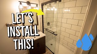 How to Install a Dreamline Sliding Glass Shower Door  DIY  Tutorial [upl. by Airamanna183]