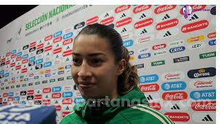 Celeste Espino feliz de ser titular con el Tri femenil ante Tailandia [upl. by Adnahsam939]