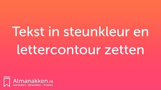 Tekst in steunkleur of lettercontour zetten in InDesign [upl. by Elodea]