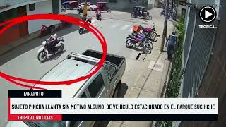 🔴Sujeto pincha llanta sin motivo alguno de vehículos estacionado en el parque suchiche [upl. by Avihs]