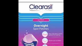 Clearasil Ultra Overnight Spot Patches 18 Count [upl. by Josephina]