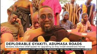 Akwamu Adumasa chief appeal for upgrading as they install Amankrado Hemaa AdomTV News 040424 [upl. by Anaujat]