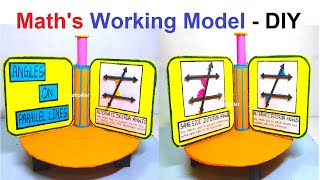 Maths working model on parallel lines and their angles diy  craftpiller [upl. by Esinej]