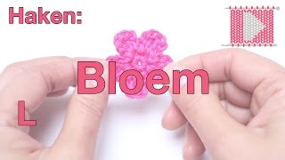 Bloem linkshandig  Leren Haken en Breien [upl. by Eiramalegna]