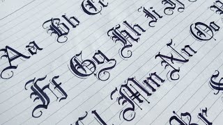 How to Gothic Calligraphy Capital and Small Letters From A to Z  Blackletters Calligraphy [upl. by Suaeddaht]