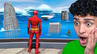 FLASH SOBREVIVENDO A UM TSUNAMI NO GTA 5 [upl. by Aynekal]