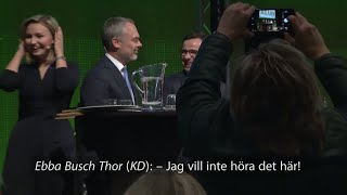 Jan Björklund sexskämtar på Centerns kommundagar – Ebba Busch Thor ”Jag vill inte höra”  Nyheter [upl. by Kennet]