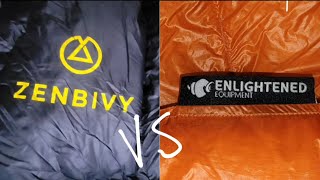 Backpacking Quilt Comparison  ZENBIVY vs Enlightened Equipment [upl. by Dena904]