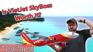 Worth it Flying SkyBoss on VietJet Chiang Mai to Phuket  2022 Thailand Series [upl. by Gitel]