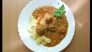 Meatballs in tomato sauce recipe  2018 Wholesome easy meal for family ćufte  Croatian recipe [upl. by Grantley]