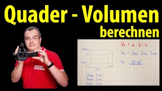 Quader  Volumen berechnen  Lehrerschmidt [upl. by Trilbie]