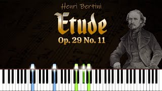 Etude Op 29 No 11  Henri Bertini  Piano Tutorial  Synthesia  How to play [upl. by Bronez430]