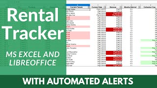 Rental Property Tracker with Automated Alerts LibreOffice and MS Excel [upl. by Stoller4]