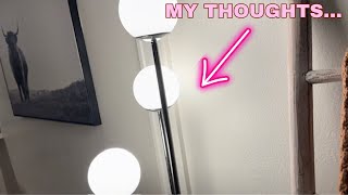 Ikea Simrishamn Floor lamp with LED Bulb Chrome Plated Opal Glass 80437776 Review [upl. by Aivilo923]