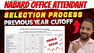 NABARD Office Attendant Previous Cutoff amp Selection Process 🔥 Single Exam 🔥 10th Pass must apply [upl. by Reinnej35]