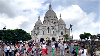 The SacreCoeur Basilica in Montmarte  Paris France [upl. by Arrimat216]