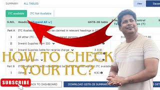 HOW TO CHECK YOUR INPUT CREDIT IN GST PORTAL  कैसे सप्लायर्स का इनपुट टैक्स क्रेडिट चेक करें । [upl. by Yrennalf]