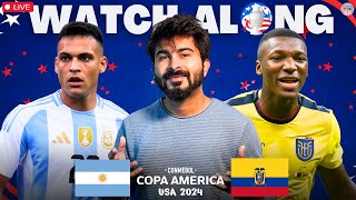 Argentina v Ecuador  Copa America 2024 LIVE Reactions amp Watchalong [upl. by Grunberg343]