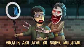 Pengen Viral Hantu jepang Mulut Sobek Pindah Indonesia HORORKOMEDI  Kartun Lucu Animasi Hantu [upl. by Domph862]