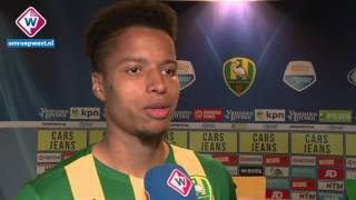 Reactie Tyrone Ebuehi na ADO Den Haag  MVV [upl. by Jorgan]