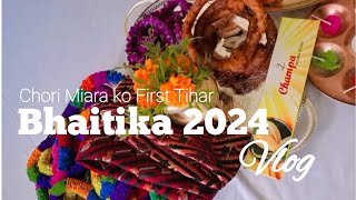 Celebrating Tihar 2081 in UK with Chori Miara  Mias First Bhaitika 🌺  Nepalivlog [upl. by Converse549]