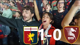 GENOA SALERNITANA 10  REACTION DALLO STADIO [upl. by Saerdna]