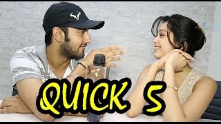 Digangana Suryavanshi and Vishal Vashishtha take up the Quick 5 quiz Part02 [upl. by Dorri]