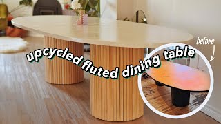 DIY Fluted Pillar Table  Upcycled Furniture Flip [upl. by Froh]