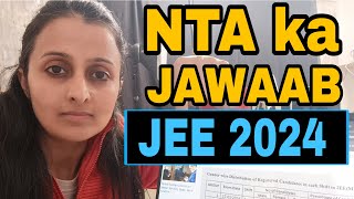 NTA ka JAWAB  JEE JAN 2024 DATA RELEASED [upl. by Ormond]