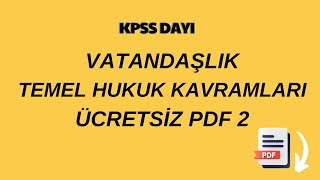 Vatandaşlık Part 2  Temel Hukuk Kavramları [upl. by Ylrbmik]