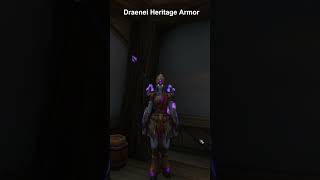 Draenei Heritage Armor Set kayber76 youtubeshorts worldofwarcraft [upl. by Anaujal]