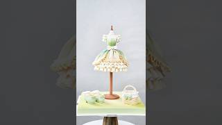 Sweet Lolita skirt fondant cake  Doll dress cake  Cake dress fondanttrendingshortscake viral [upl. by Pfosi]