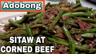 How to Cook Adobong sitaw with corned beefPaano Mag Luto Ng adobong Sitaw at CornedbeefOragonVlogs [upl. by Lainad345]