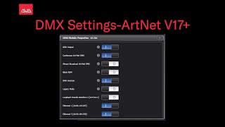 DMX Settings ArtNet V17 [upl. by Hsirk296]