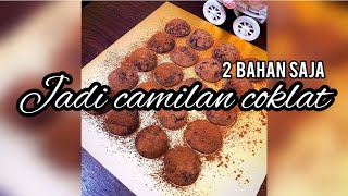 HANYA 2 BAHAN MENJADI CAMILAN COKLAT ISTIMEWA  Condensed Milk Chocolate Truffles Recipe [upl. by Hamehseer256]