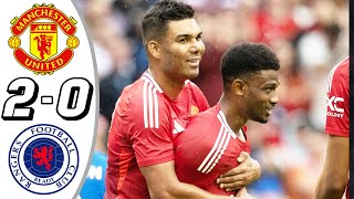 Manchester United vs Rangers 20 All Goals amp Highlights  2024 Amad Diallo Goal [upl. by Madelaine]