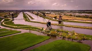 Windmills at Kinderdijk  UNESCO site  Netherlands  Holland  4K [upl. by Ludlow]