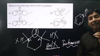 Which of the following will not form an enolate [upl. by Aicilanna606]