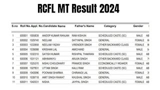 RCFL MT Result 2024  Cut Off Marks Merit List [upl. by Enelyk]