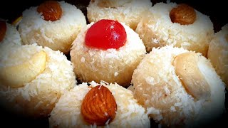 Home made Raffaello Recipe  coconut ladoo  Sweet Recipe😋😋 [upl. by Anatak281]