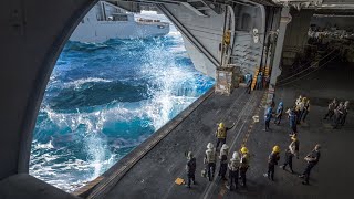 Why Do US Aircraft Carriers Have NO DOORS in Hangar Bay [upl. by Atinreb]