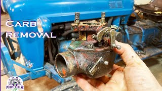 Old Ford Tractor Carburetor Removal Workmaster 601 Replacing spark plugs MarvelSchebler [upl. by Behre]