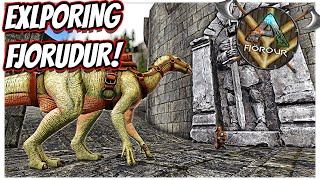 HUNTING AN IGUANODON AND EXPLORING THE MOST BEAUTIFUL MAP IN ARK  Ark Primal Fear Fjordur Ep 6 [upl. by Aidnama855]