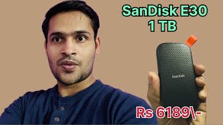 Unboxing amp First Impressions SanDisk E30 1TB Portable SSD  USB 32 TypeC Enabled [upl. by Keheley]