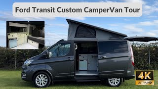 Ford Transit Custom Camper Van Tour  Fully Loaded Campervan Conversion  Van Life Uk [upl. by Annekam]