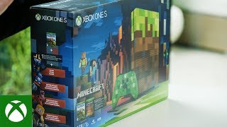 Unboxing The Xbox One S Minecraft Limited Edition Bundle [upl. by Jorgenson]