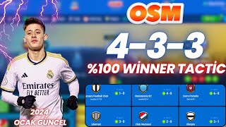 OSM 2024 OCAK GÜNCEL 433 KAZANMA GARANTİLİ TAKTİK  ONLİNE SOCCER MANAGER [upl. by Ahcsas]